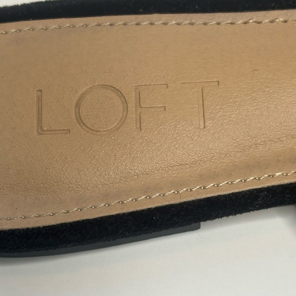 LOFT BLACK VELVET w/BOW Pointed TOE Comfy MULES Size 9M EUC - Picture 9 of 10
